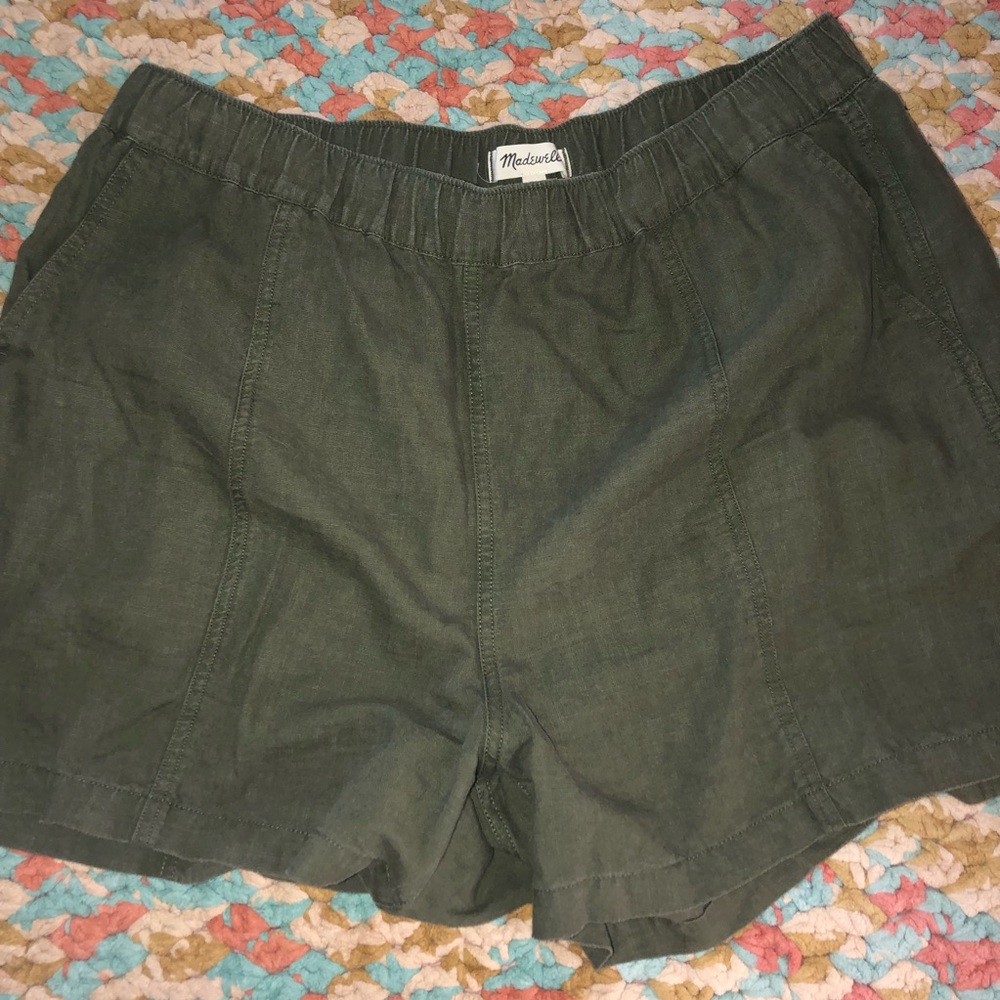 MADEWELL pull on linen shorts